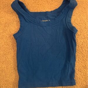 Katie J NYC Vibrant Blue Ribbed Top
